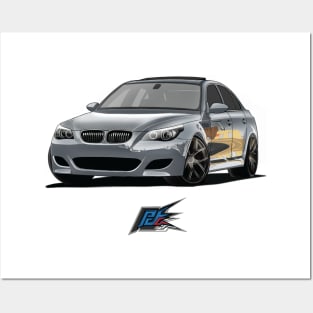 bmw m5 v10 gray Posters and Art